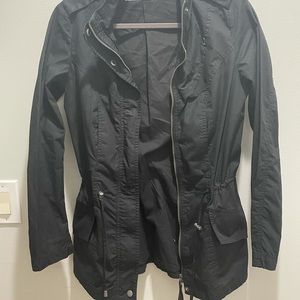 Zara Black Drawstring Coat